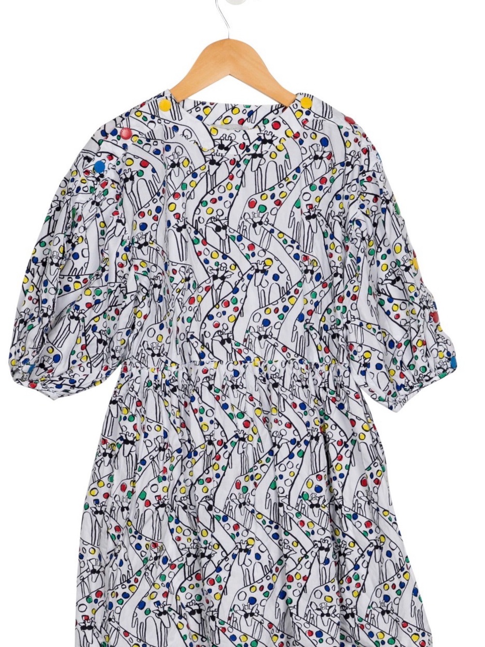 Stella McCartney Giraffe Print Dress with Dots • 100% Cotton